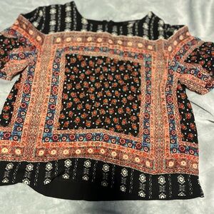 Forever 21 Multicolor Patchwork Blouse